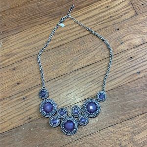 Silver and Purple Necklace